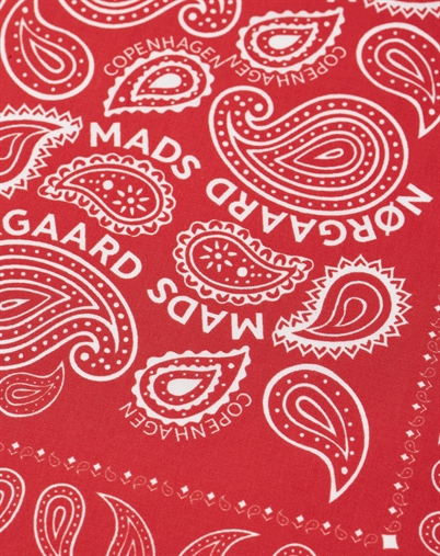 Mads Nørgaard - Soft Cotton Paisley Tørklæde Soli - Fiery Red